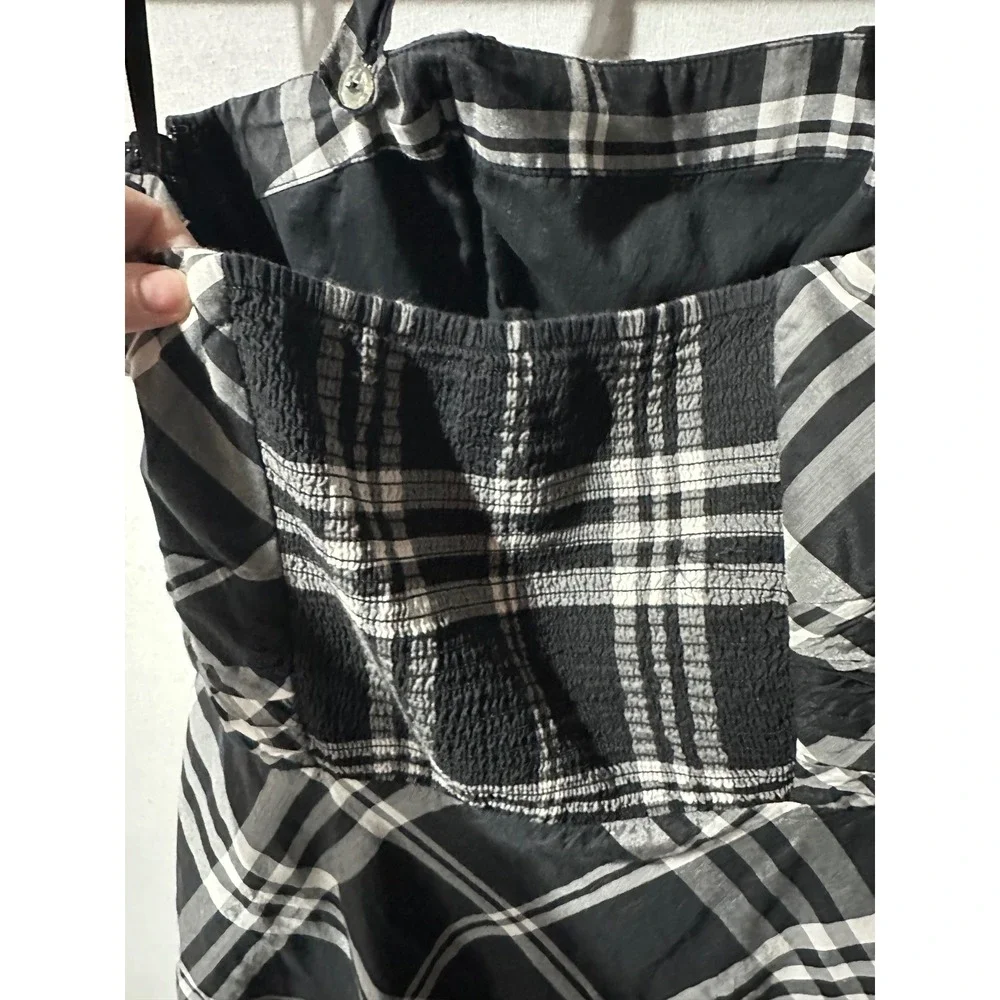 White House Black Market Plaid Mini Dress Strapless Sweetheart 12 - Picture 8 of 8